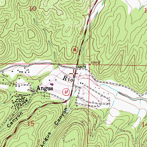 Topographic Map of Bonito Volunteer Fire Department Copper Canyon Station, NM