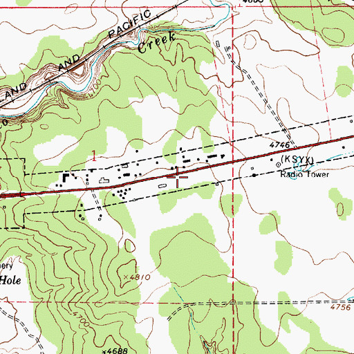 Topographic Map of Santa Rosa Volunteer Fire Department Tudi Lorenzo Sanchez, NM