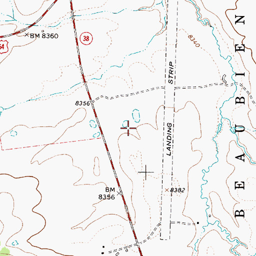 Topographic Map of Moreno Valley Fire Department Airport Station, NM