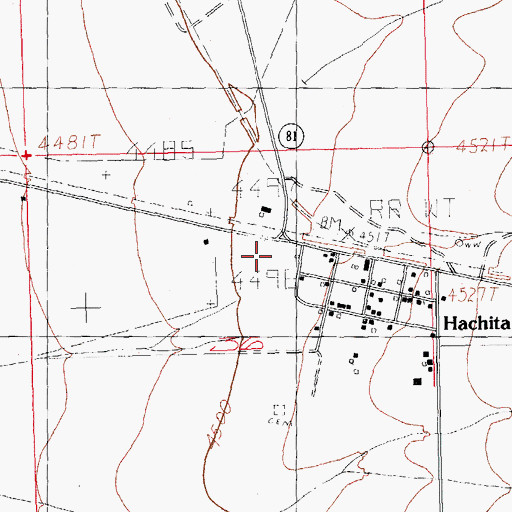 Topographic Map of Tyrone Volunteer Fire Department Hachita, NM