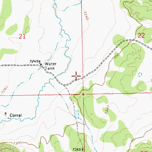 Topographic Map of Coyote Creek Volunteer Fire Department, NM