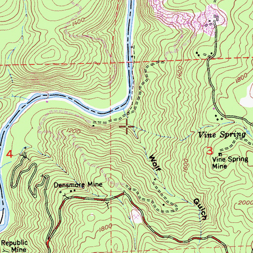Topographic Map of Sandy Wash, CA