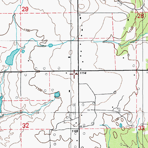 Topographic Map of Empire City Fire Department, OK