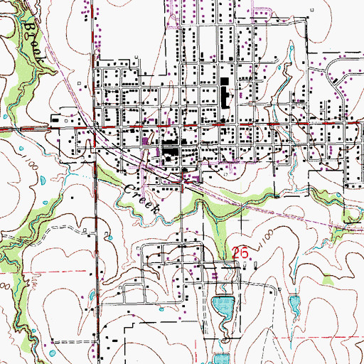 Topographic Map of Stratford Fire Department, OK