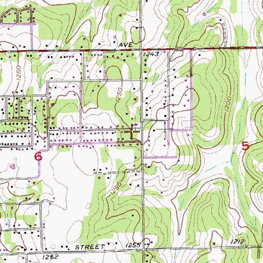 Topographic Map of Midwest City Fire Department Station 5, OK