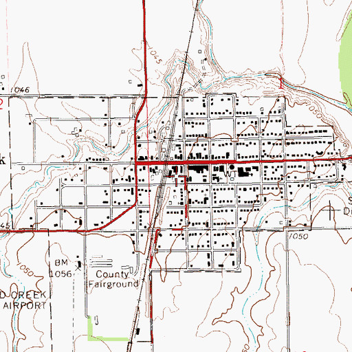 Topographic Map of Pond Creek Fire Department and EMS, OK
