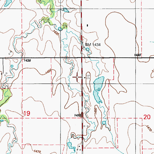 Topographic Map of Alden Fire Department, OK