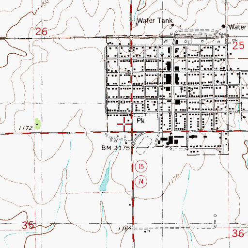 Topographic Map of Garber Fire Department, OK