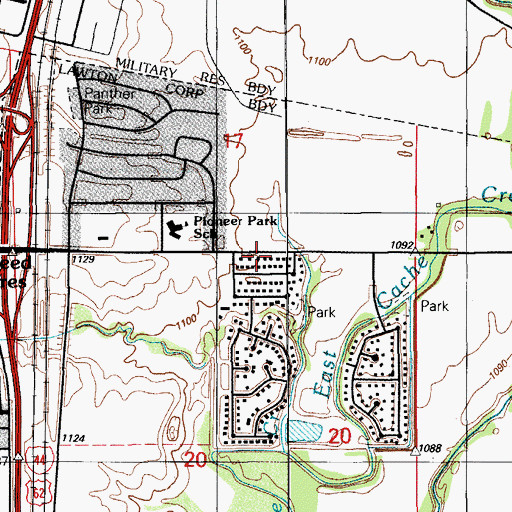 Topographic Map of Lawton Fire Department Station 3, OK