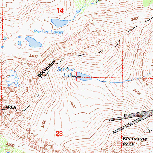 Topographic Map of Sardine Lake, CA