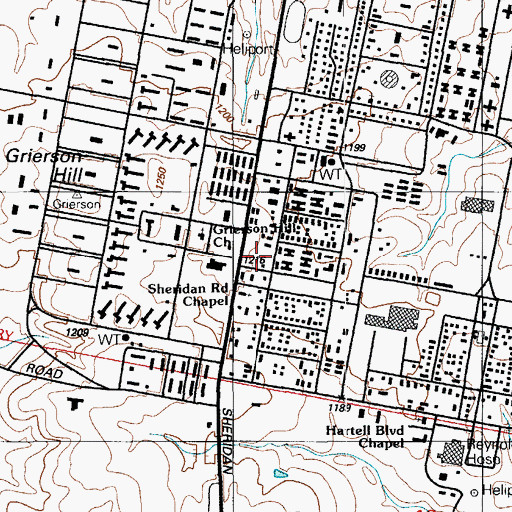 Topographic Map of Fort Sill Fire Department Station 3, OK