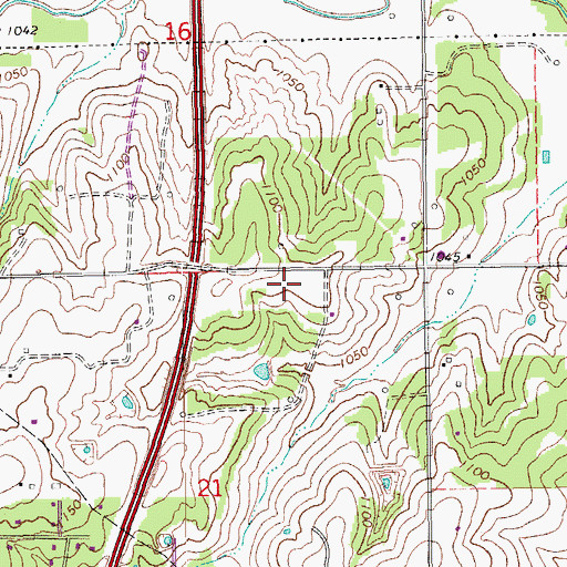 Topographic Map of Edmond Fire Department Station 5, OK