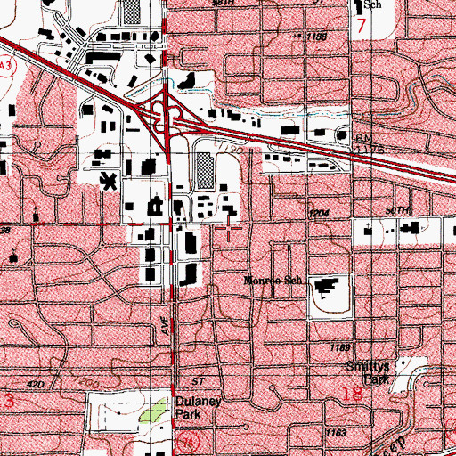 Topographic Map of Oklahoma City Fire Department Station 17, OK