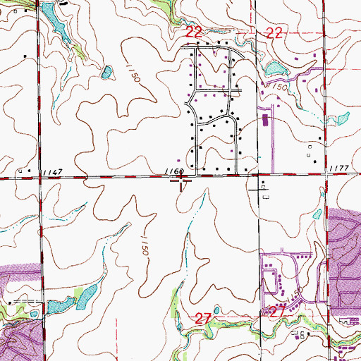 Topographic Map of Edmond Fire Department Station 3, OK