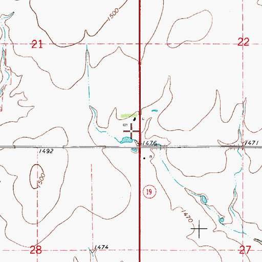 Topographic Map of Consolidated - 8 Volunteer Fire Department, OK
