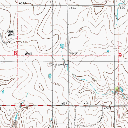 Topographic Map of Lake Valley Volunteer Fire Department, OK