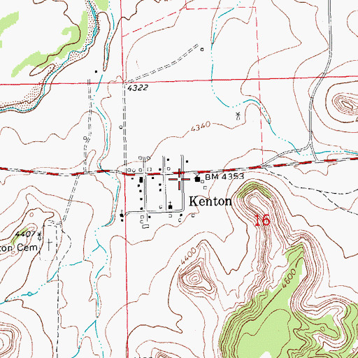 Topographic Map of Kenton Firefighters, OK