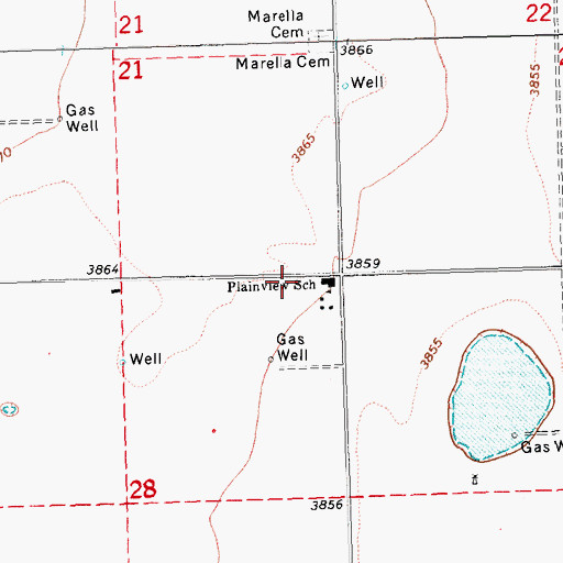 Topographic Map of Griggs Rural Fire Protection Association, OK