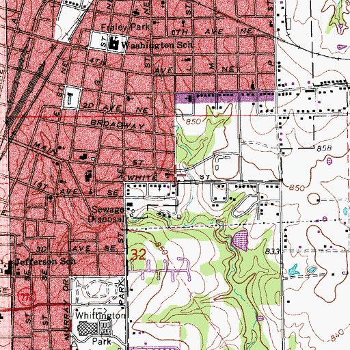 Topographic Map of Ardmore Fire Department Station 2, OK