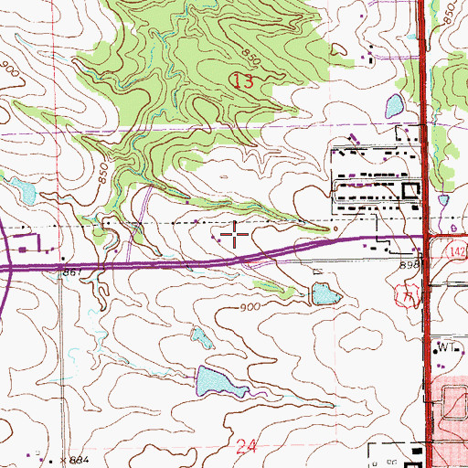 Topographic Map of Ardmore Fire Department Station 3, OK
