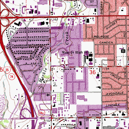 Topographic Map of Norman Fire Department Station 2, OK