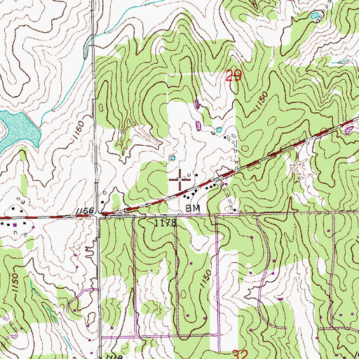 Topographic Map of Norman Fire Department Station 6, OK