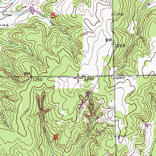 Topographic Map of Oklahoma City Fire Department Station 36, OK