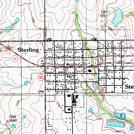 Topographic Map of Sterling Fire Department, OK