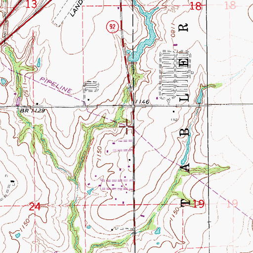 Topographic Map of Grady County Fire Department Friend Station, OK