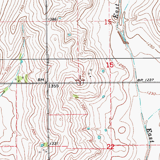 Topographic Map of Grady County Fire Department Harold Station, OK
