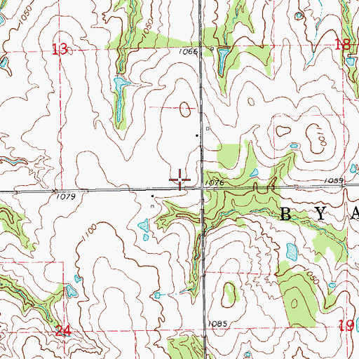 Topographic Map of Rosedale Volunteer Fire Department, OK