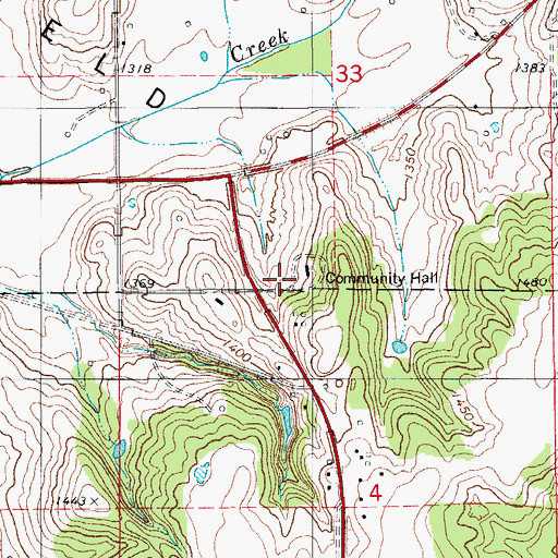 Topographic Map of Caddo Nation Firefighters, OK