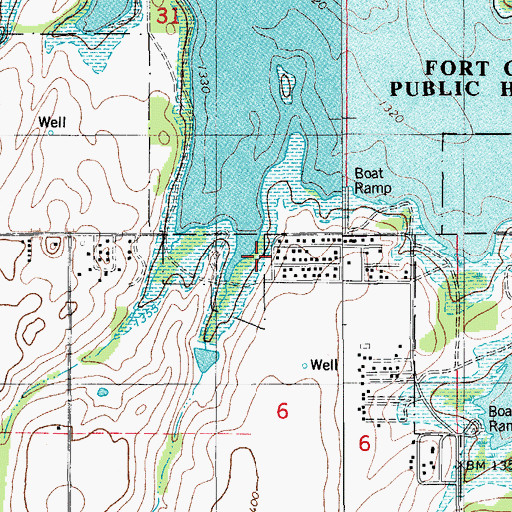 Topographic Map of Fly Inn Number 2 Fire Department, OK