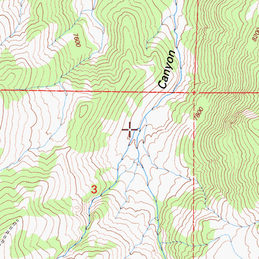 Topographic Map of Sawmill Creek, CA