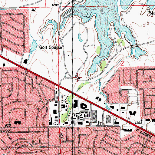 Topographic Map of Oklahoma City Fire Department Station 30, OK