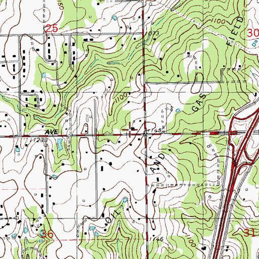 Topographic Map of Oklahoma City Fire Department Station 2, OK