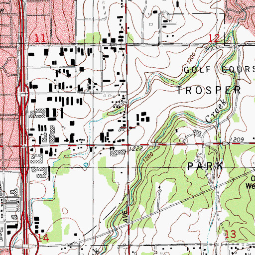 Topographic Map of Oklahoma City Fire Department Station 23, OK