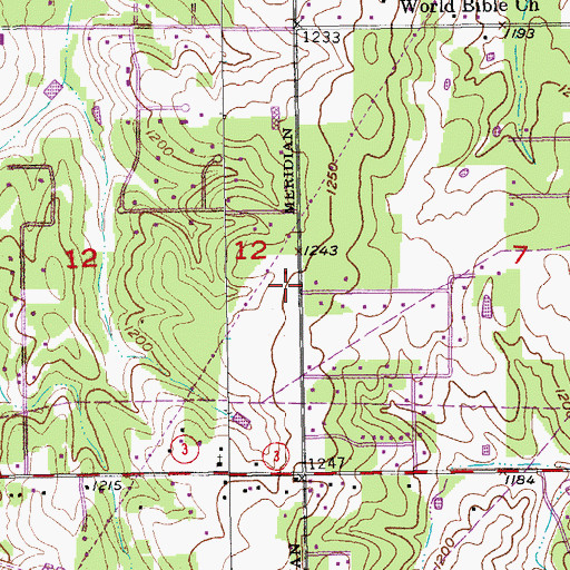 Topographic Map of Choctaw Fire Department Station 3, OK