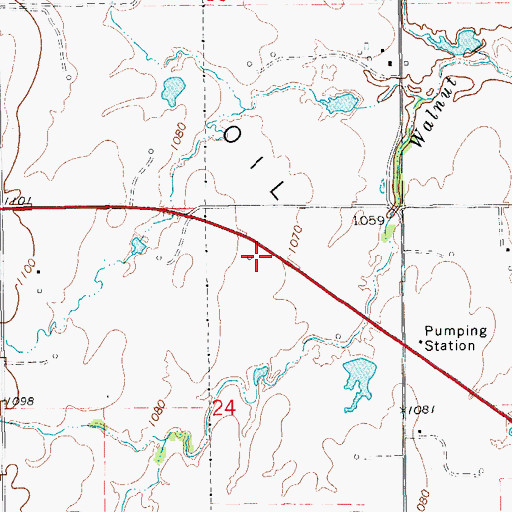 Topographic Map of Big 4 Rural Volunteer Fire Department, OK