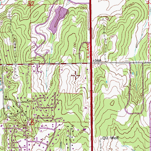 Topographic Map of Edmond Fire Department Station 4, OK