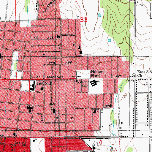 Topographic Map of Duncan Fire Department Station 2, OK