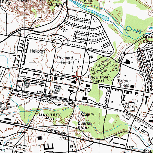 Topographic Map of Fort Sill Fire Department Station 4, OK