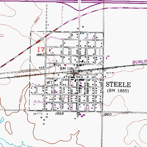 Topographic Map of Kidder County Ambulance Service, ND