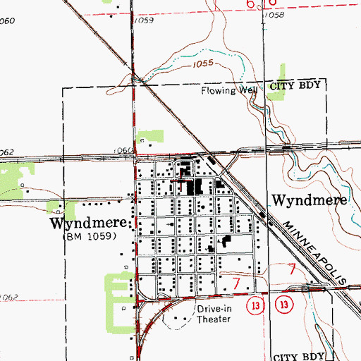 Topographic Map of Wyndmere - Barney Ambulance, ND