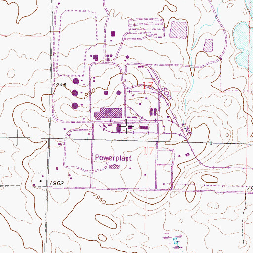 Topographic Map of Great River Energy Ambulance Service, ND