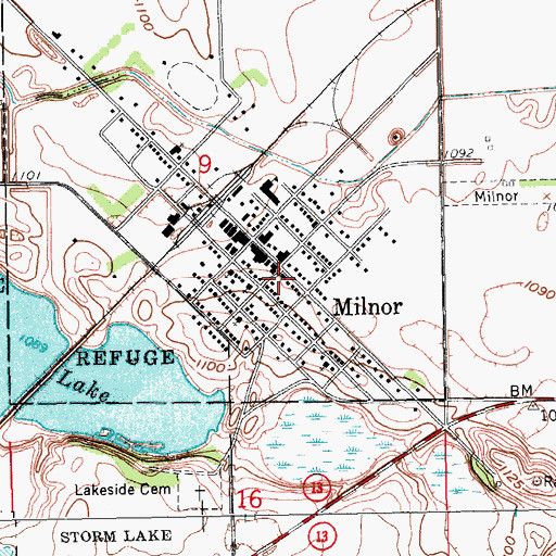 Topographic Map of Sargent County Ambulance Service, ND