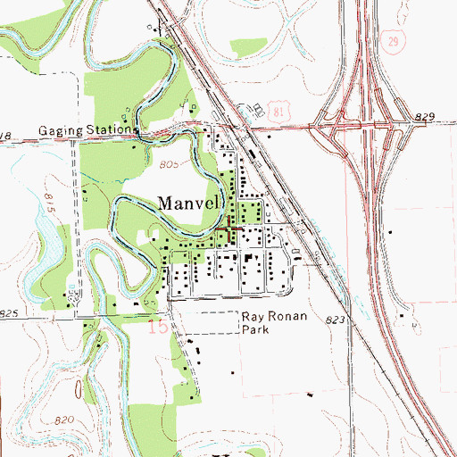Topographic Map of Ferry Township Rural Fire Protection District Ambulance, ND