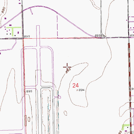 Topographic Map of LifeFlight Meritcare - Hector Fixed Wing Station, ND