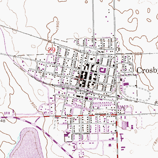 Topographic Map of Divide County Ambulance Service, ND