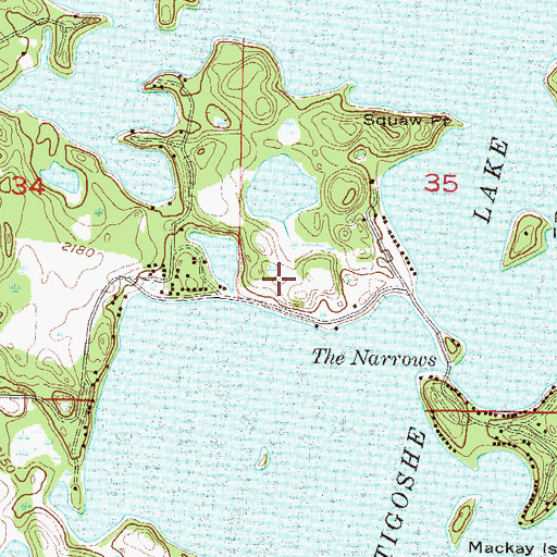 Topographic Map of Bottineau County Dive Rescue, ND